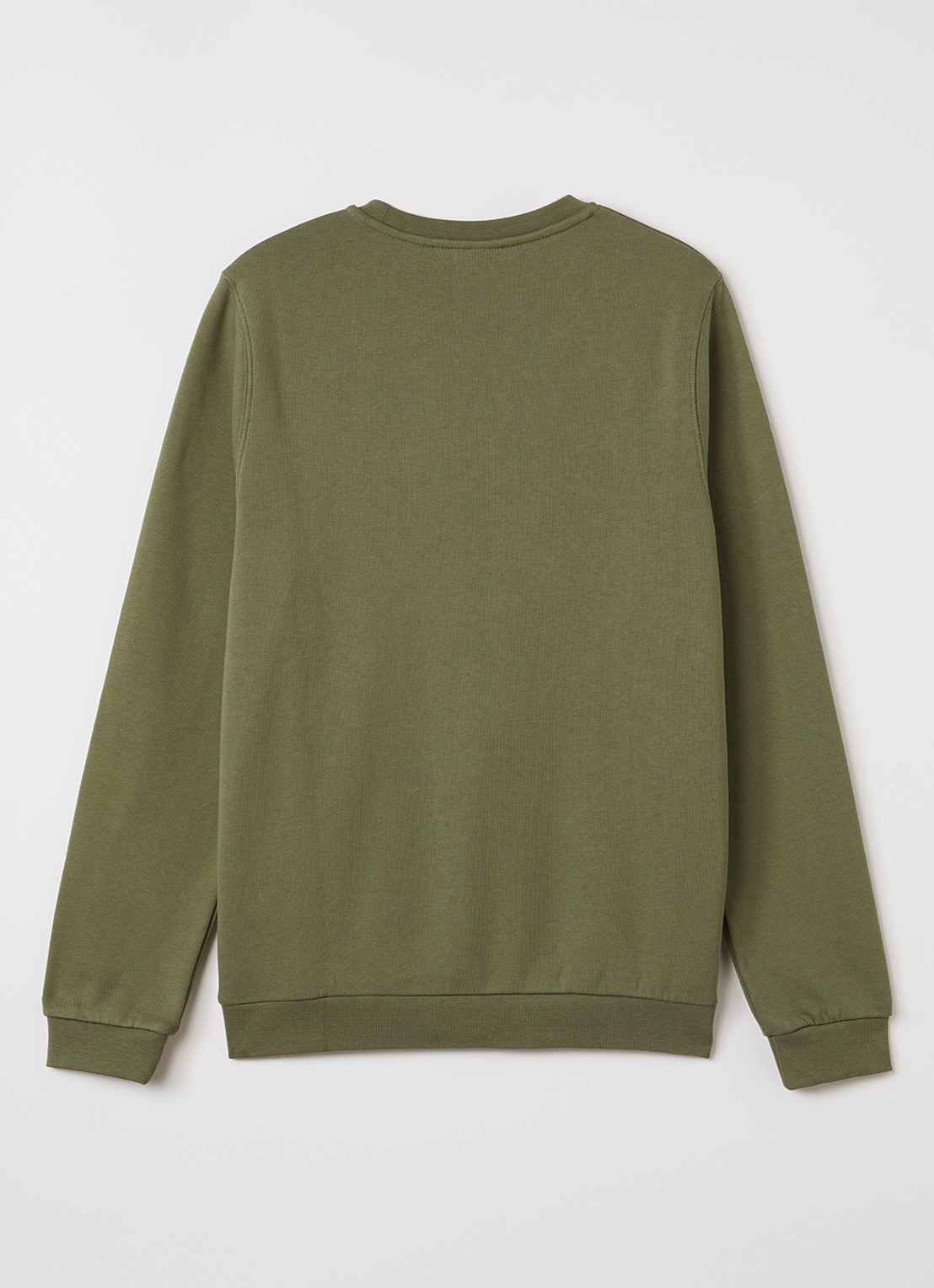 Lyle & Scott Sweater met logoborduring - voorkant 2 legergroen