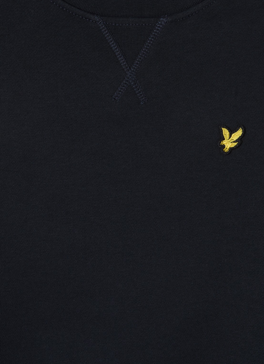 Lyle & Scott Sweater met logoborduring - detail donkerblauw