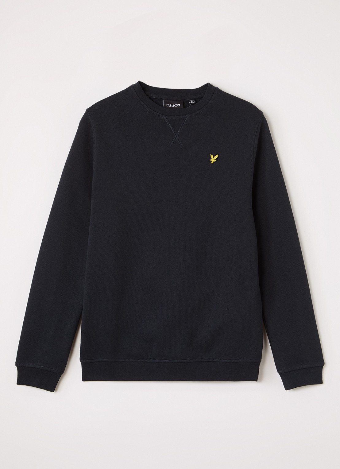 Lyle & Scott Sweater met logoborduring - voorkant 2 donkerblauw