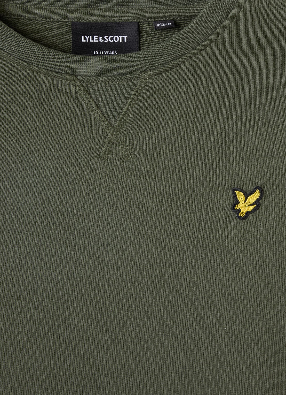 Lyle & Scott Sweater met logoborduring - detail 3 donkergroen