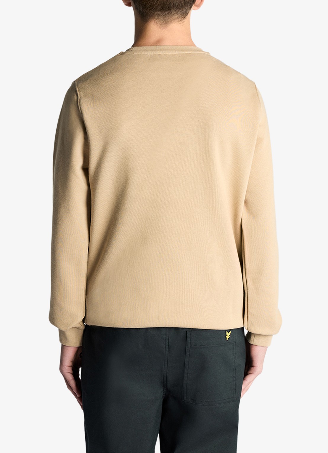 Lyle & Scott Sweater met logoborduring - achterkant 2 camel