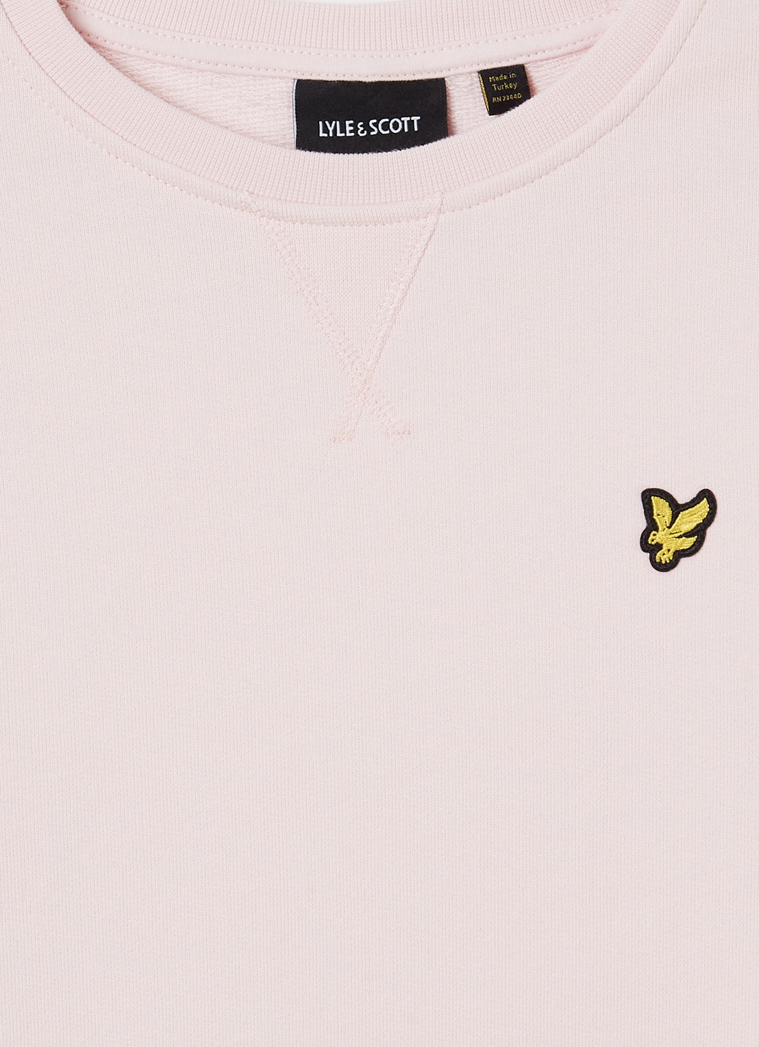Lyle & Scott Sweater met logoborduring - detail 4 lichtroze