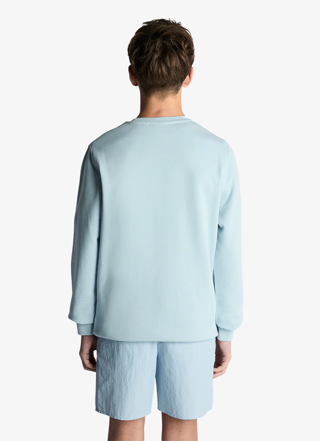 Lyle & Scott Sweater met logoborduring - achterkant 3 blauw