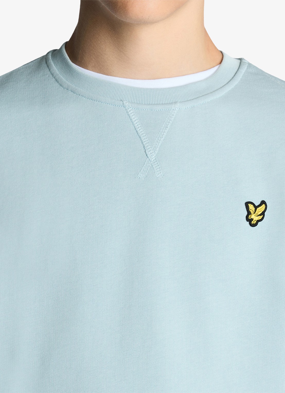 Lyle & Scott Sweater met logoborduring - detail 6 blauw