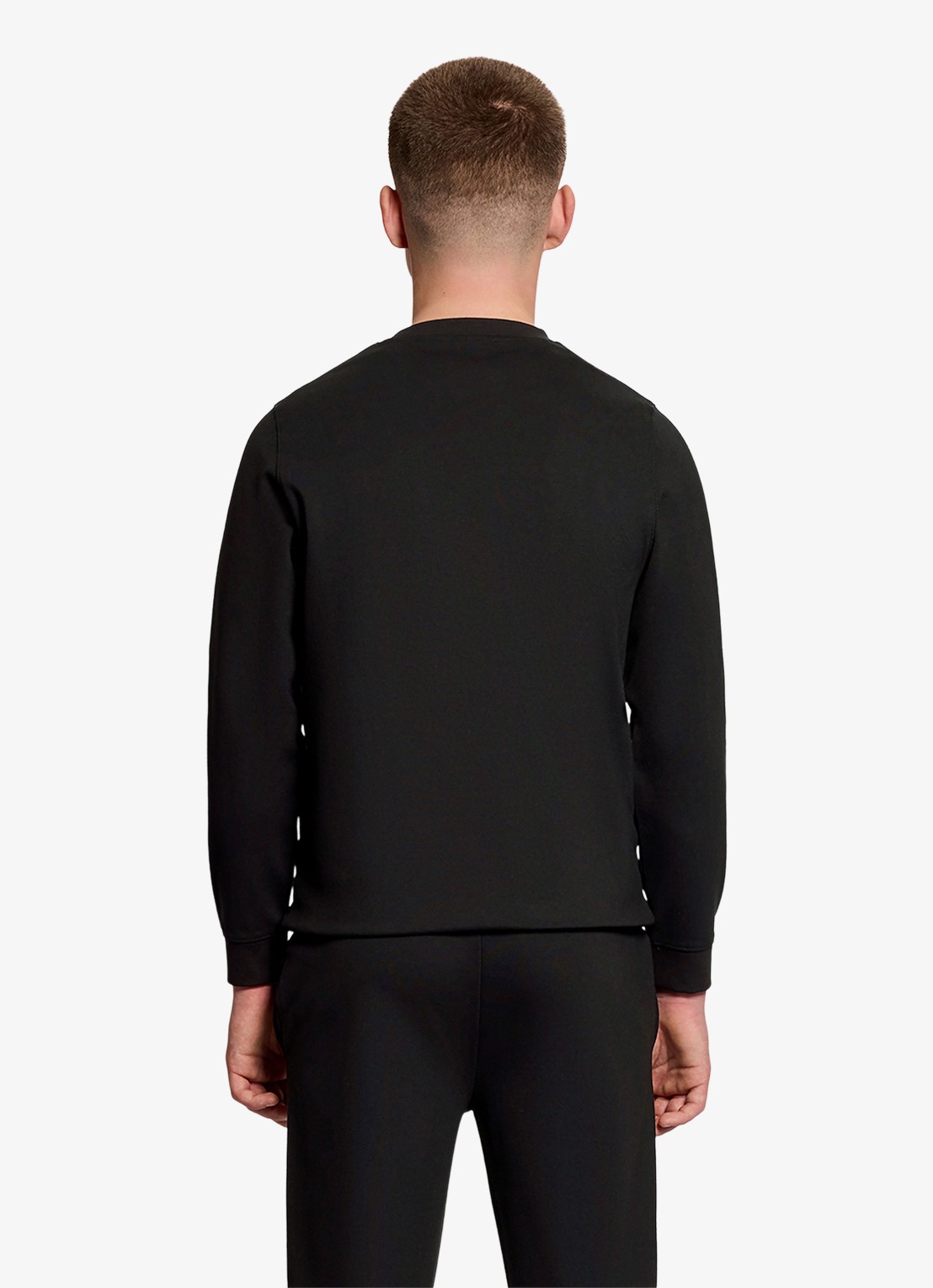 Lyle & Scott Sweater met logoborduring - achterkant zwart