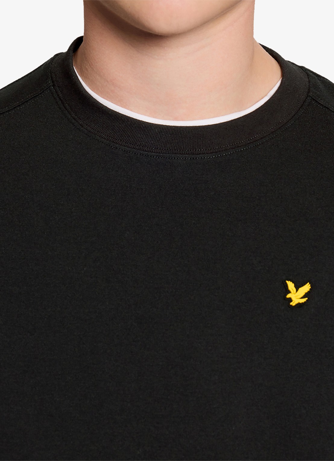Lyle & Scott Sweater met logoborduring - detail 3 zwart