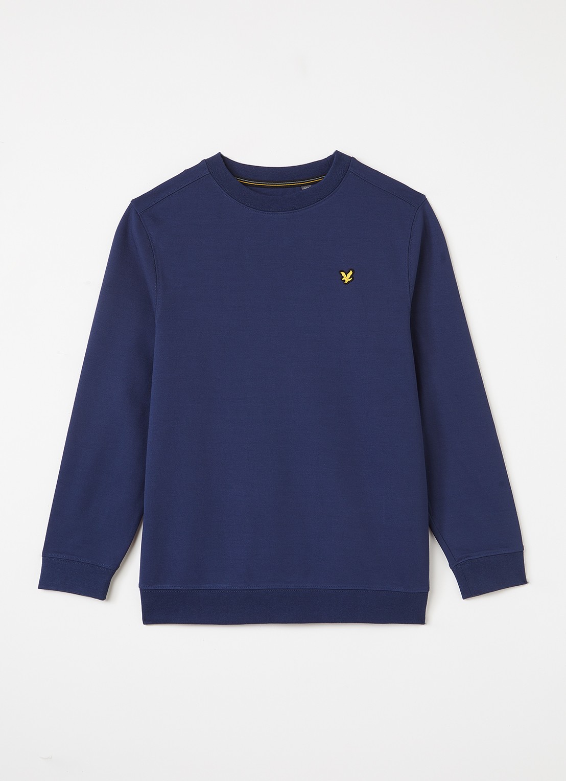 Lyle & Scott Sweater met logoborduring - voorkant indigo