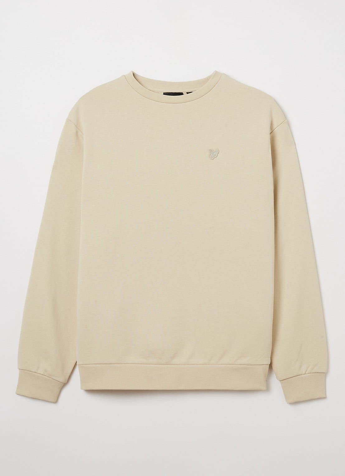 Lyle & Scott Sweater met logoborduring - voorkant 5 beige