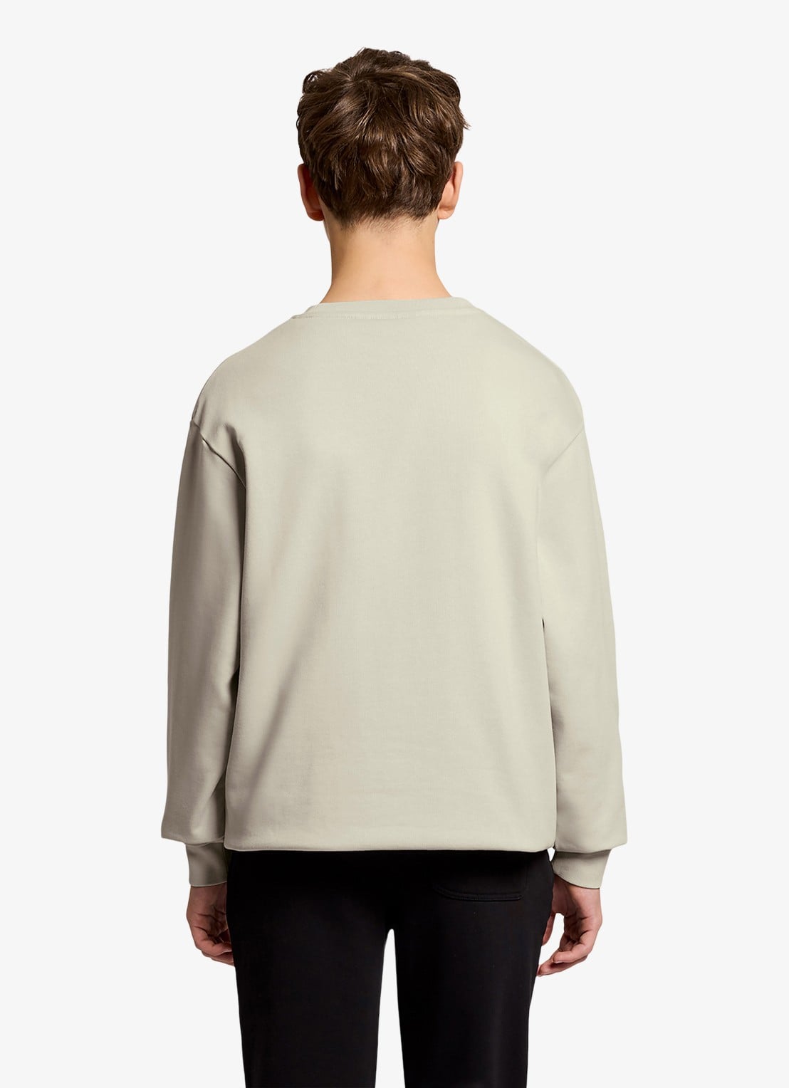 Lyle & Scott Sweater met logoborduring - achterkant beige