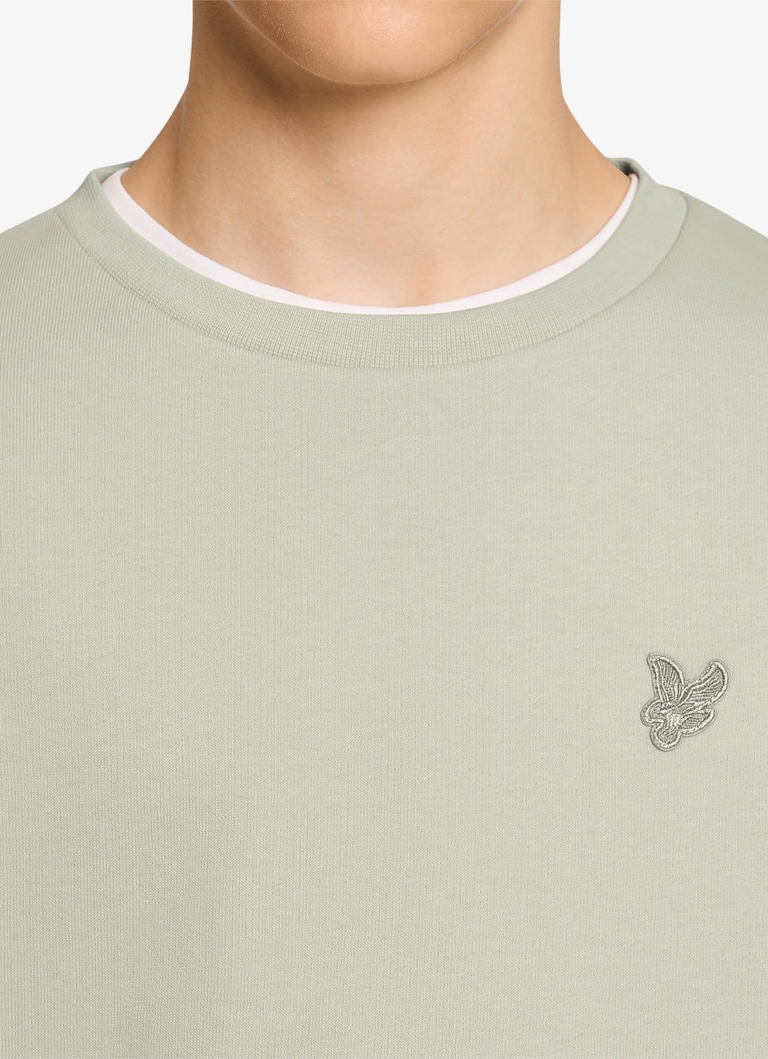 Lyle & Scott Sweater met logoborduring - detail 4 beige