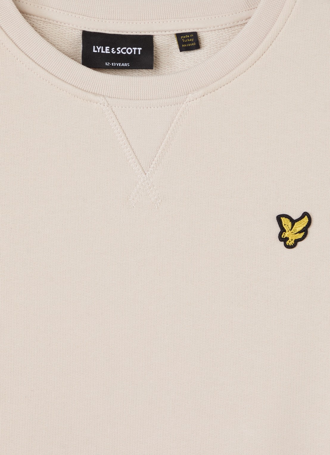Lyle & Scott Sweater met logoborduring - detail 3 beige