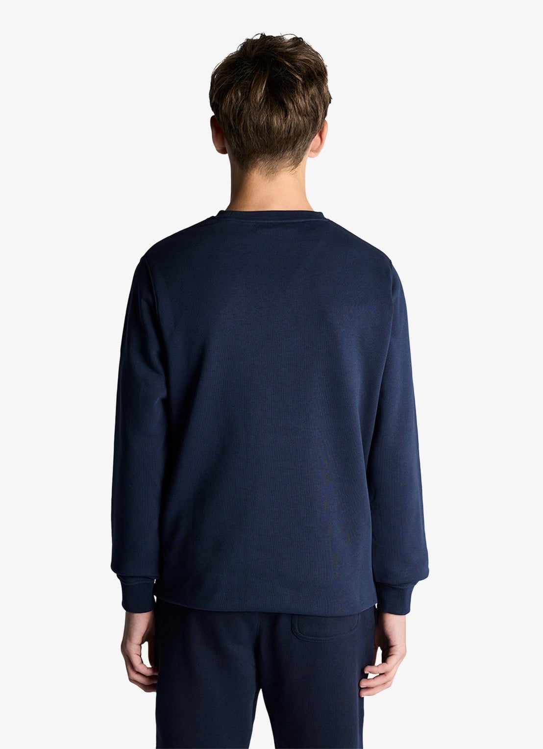 Lyle & Scott Sweater met logoborduring - achterkant 4 royalblauw