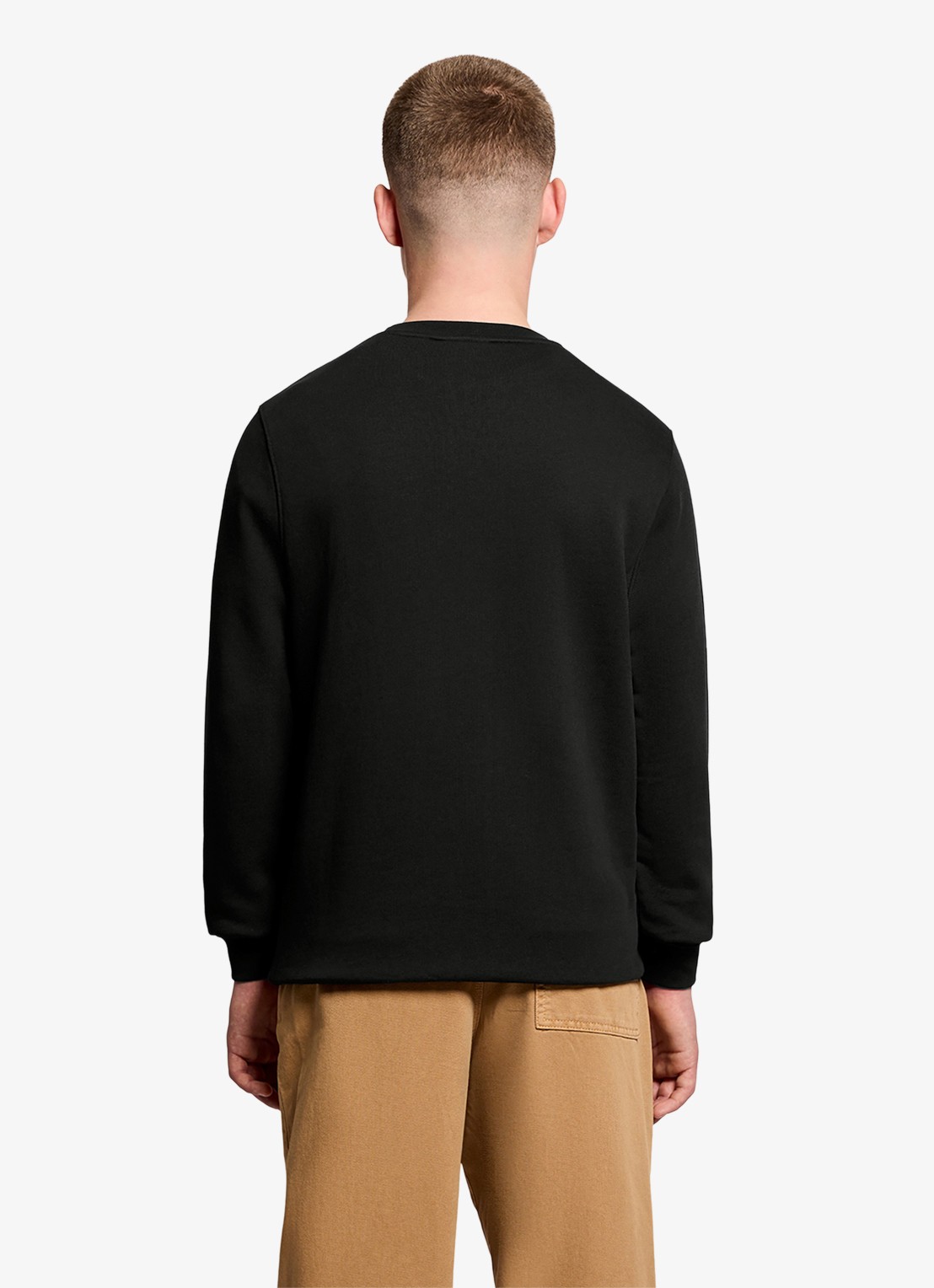 Lyle & Scott Sweater met logoborduring - voorkant 3 zwart