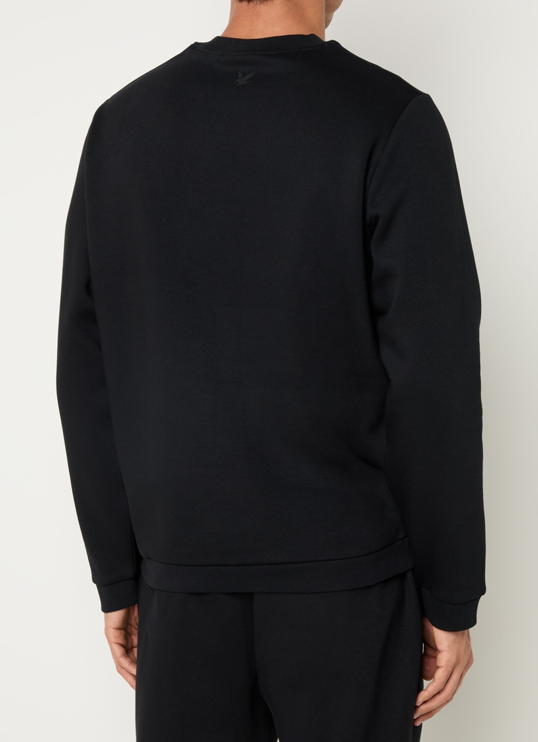 Lyle & Scott Sweater met logoprint - achterkant 4 zwart