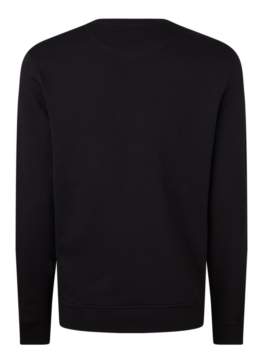 Lyle & Scott Sweater van katoen met logoborduring - achterkant 2 zwart