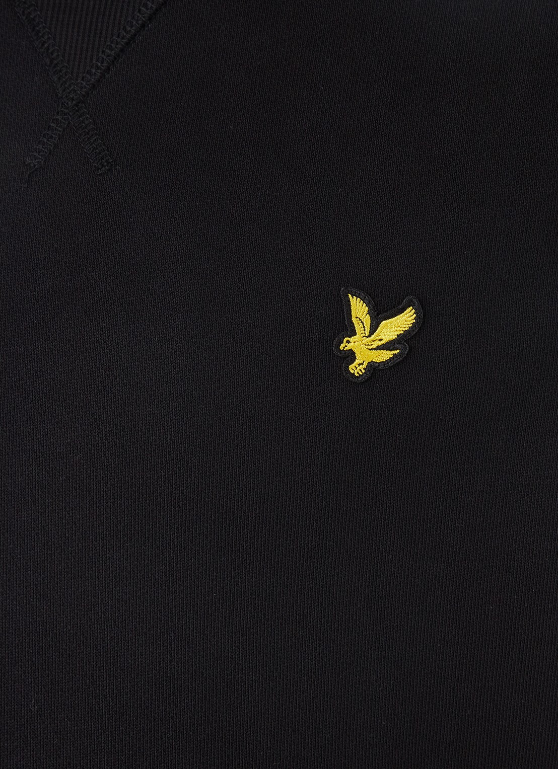 Lyle & Scott Sweater van katoen met logoborduring - detail 3 zwart