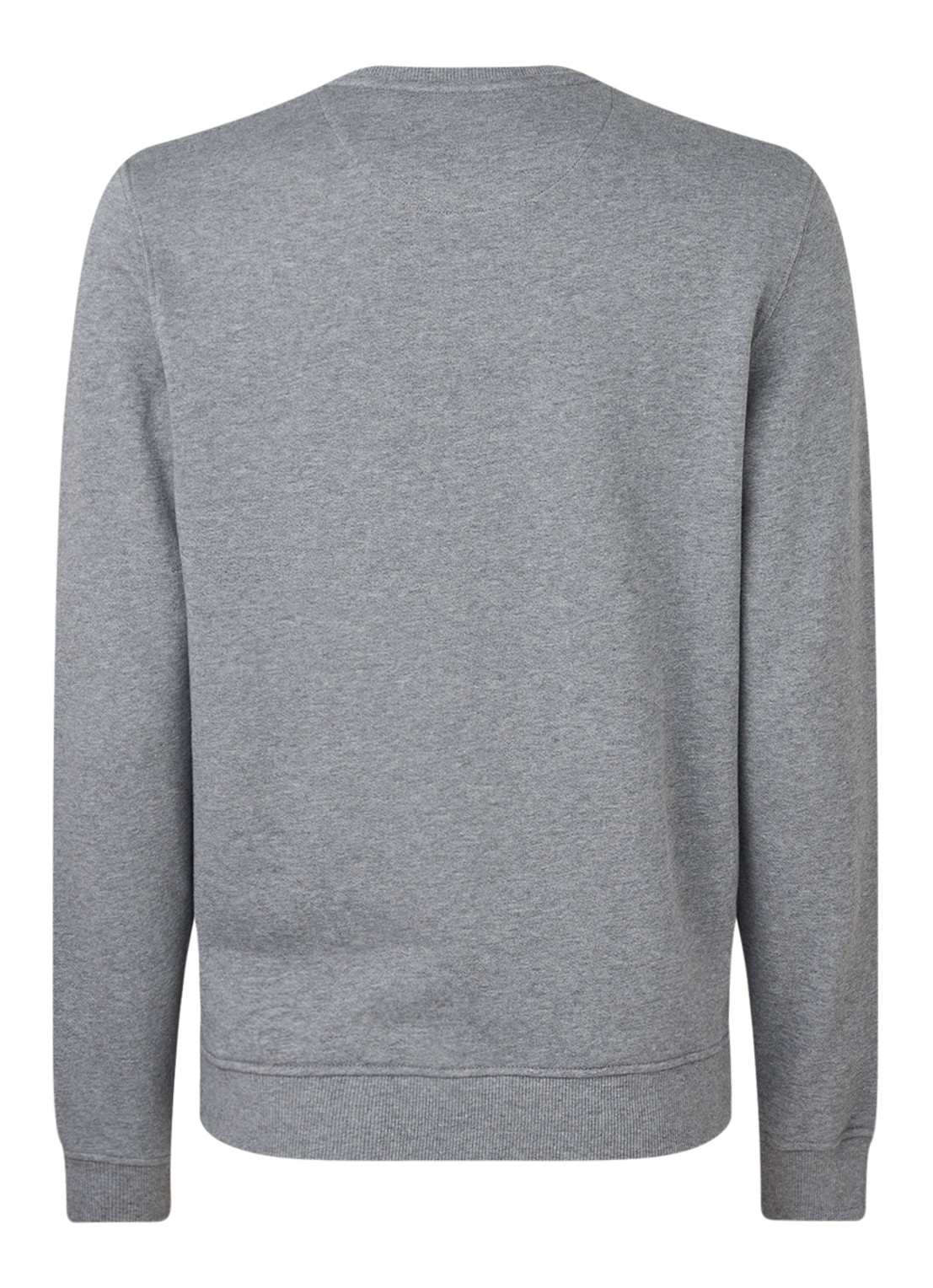 Lyle & Scott Sweater van katoen met logoborduring - achterkant 3 grijsmele