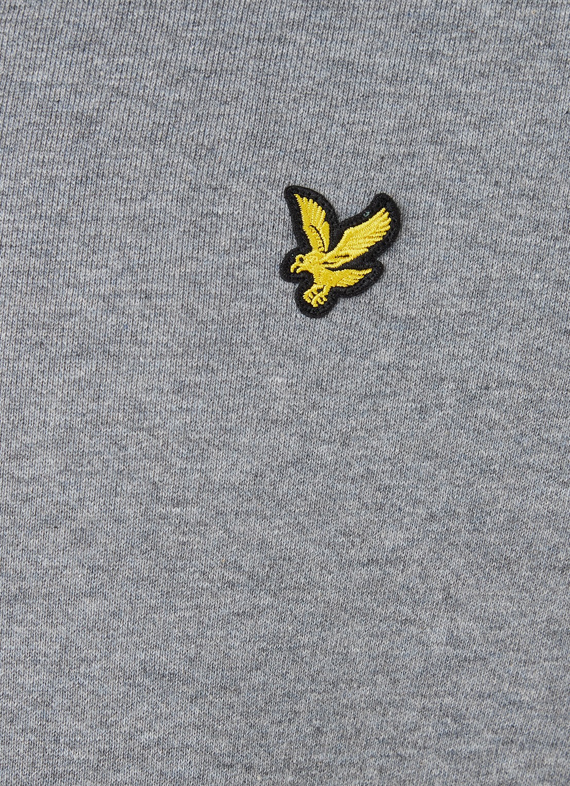 Lyle & Scott Sweater van katoen met logoborduring - detail 2 grijsmele