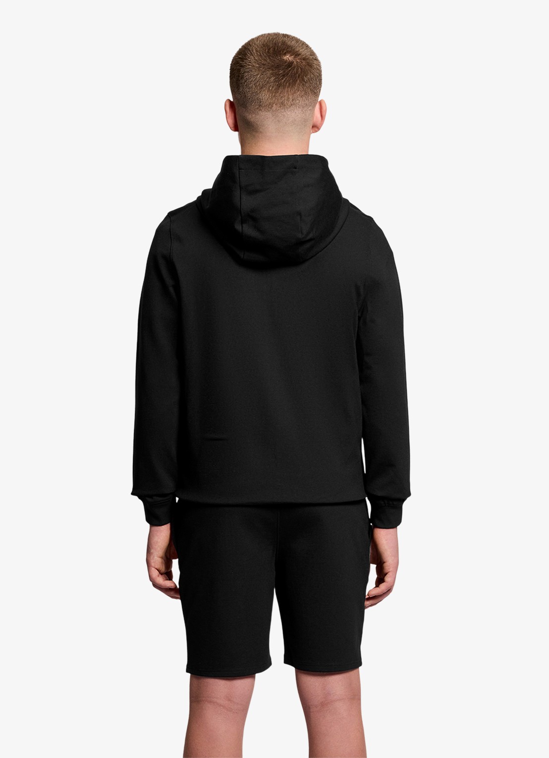 Lyle & Scott Sweatvest met logo - voorkant 2 zwart
