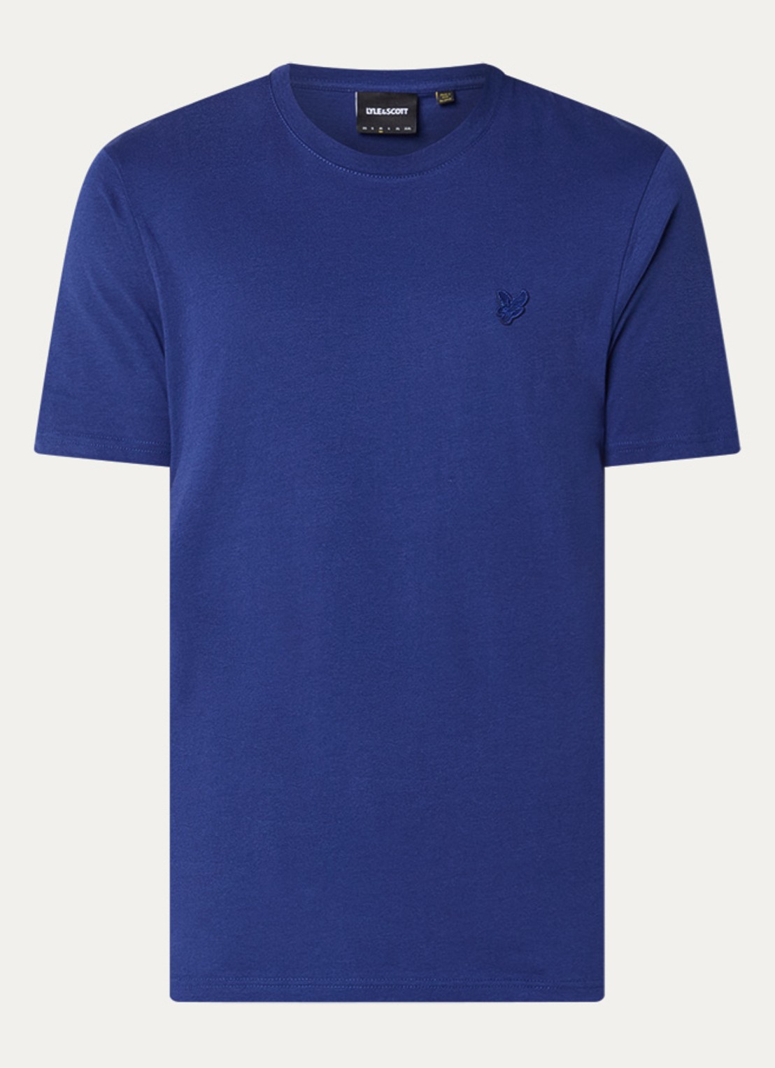 Lyle & Scott T-shirt met logo - voorkant 3 donkerblauw