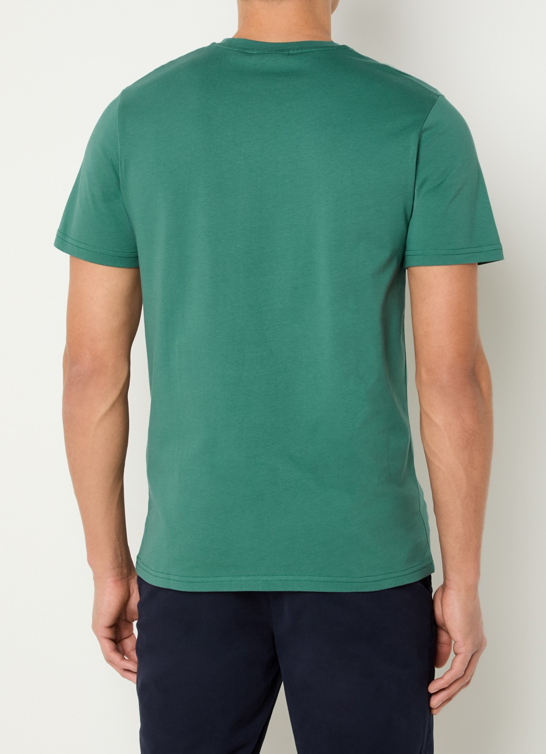 Lyle & Scott T-shirt met logo - achterkant 4 groen