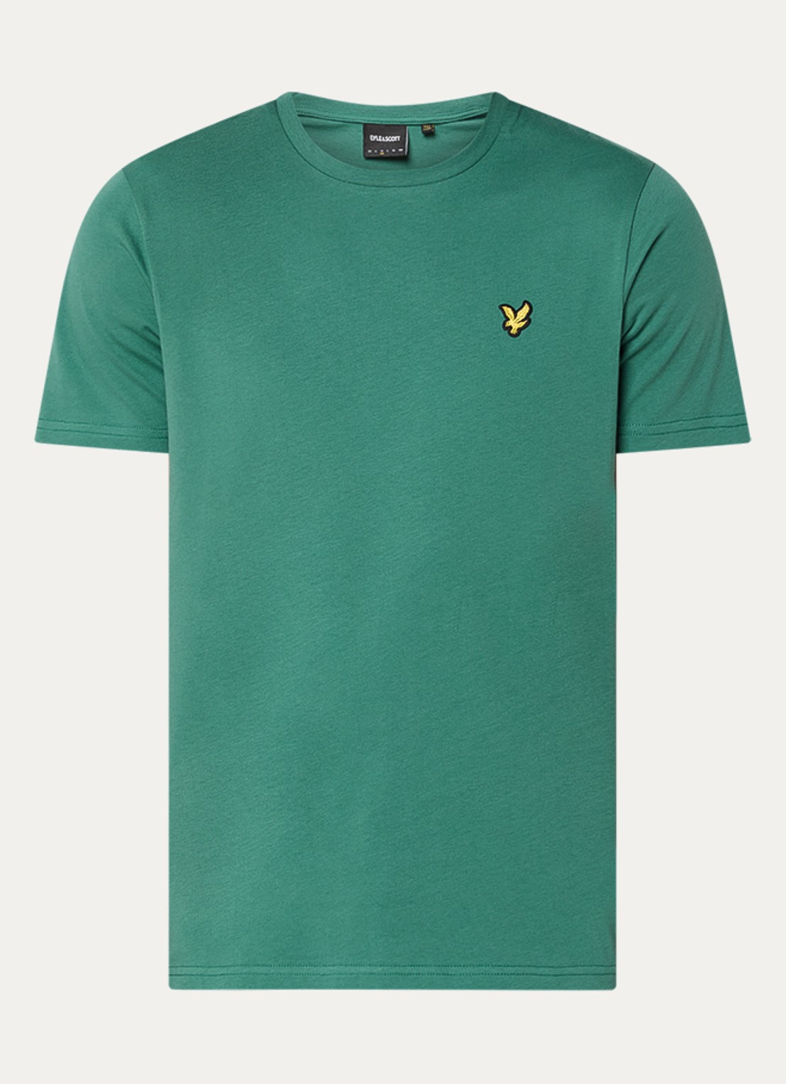 Lyle & Scott T-shirt met logo - voorkant groen