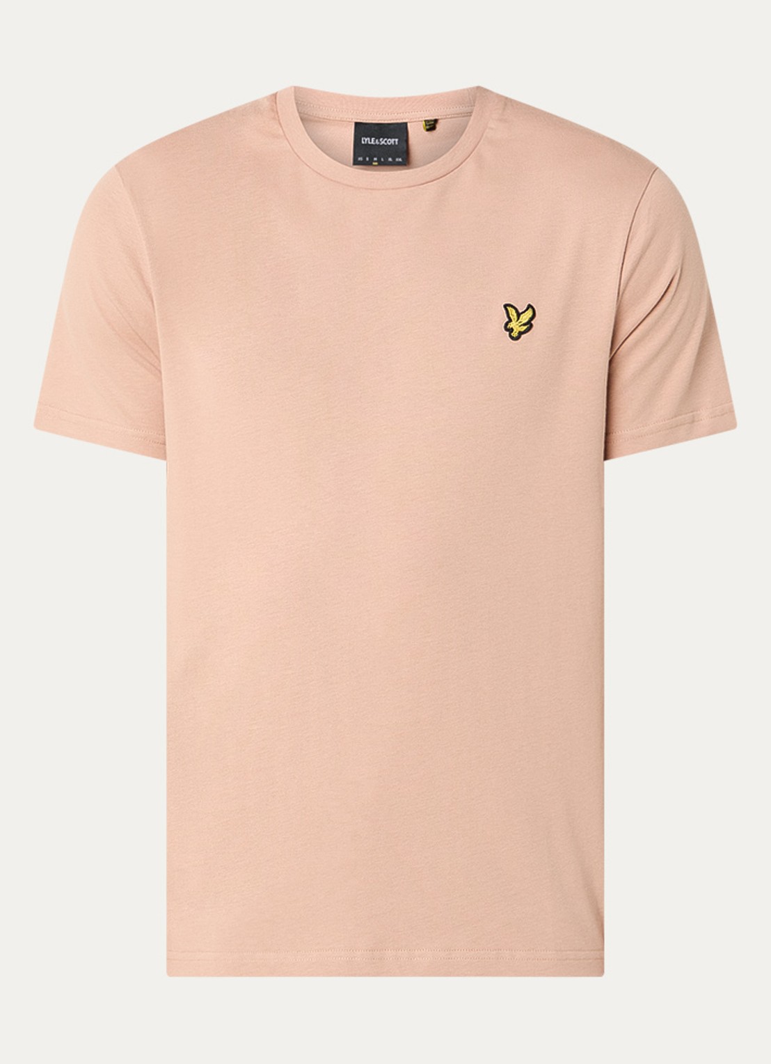 Lyle & Scott T-shirt met logo - voorkant 2 abrikoos