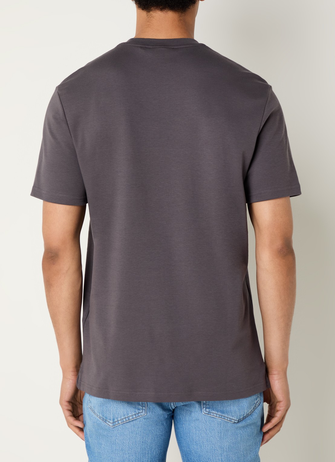 Lyle & Scott T-shirt met logo - achterkant 4 antraciet