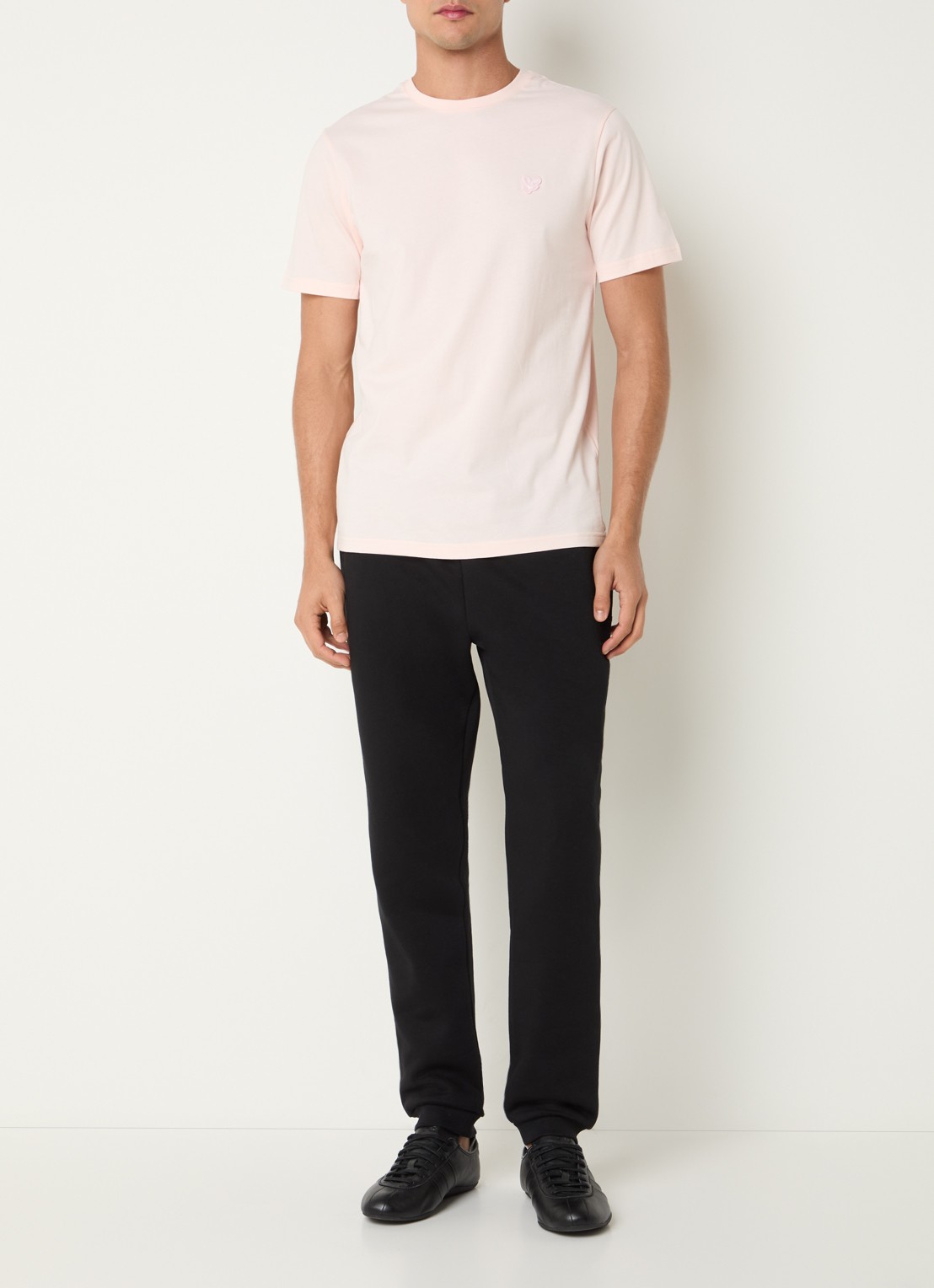 Lyle & Scott T-shirt met logo - voorkant 4 zalmroze