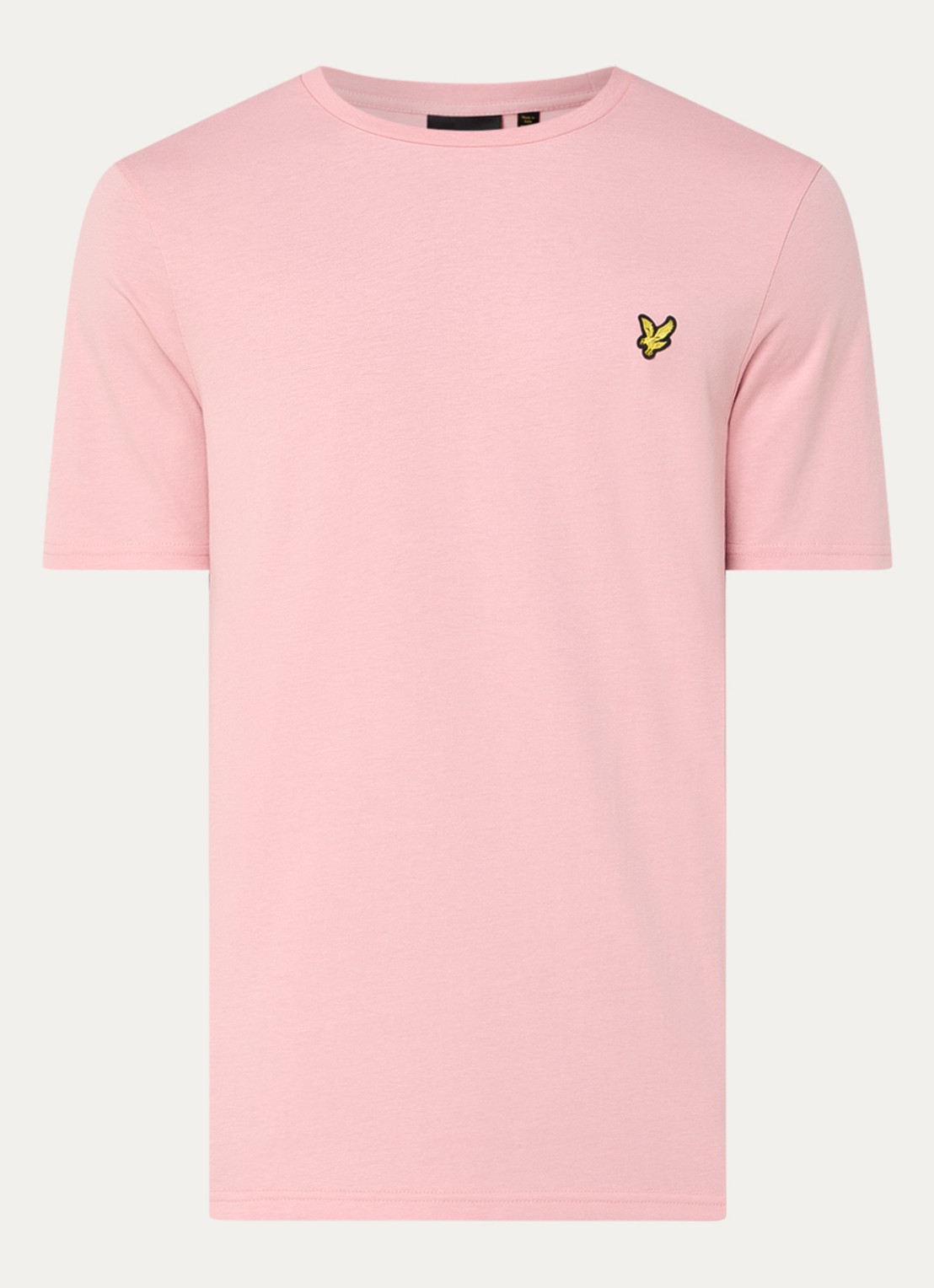 Lyle & Scott T-shirt met logo - voorkant 2 zalmroze