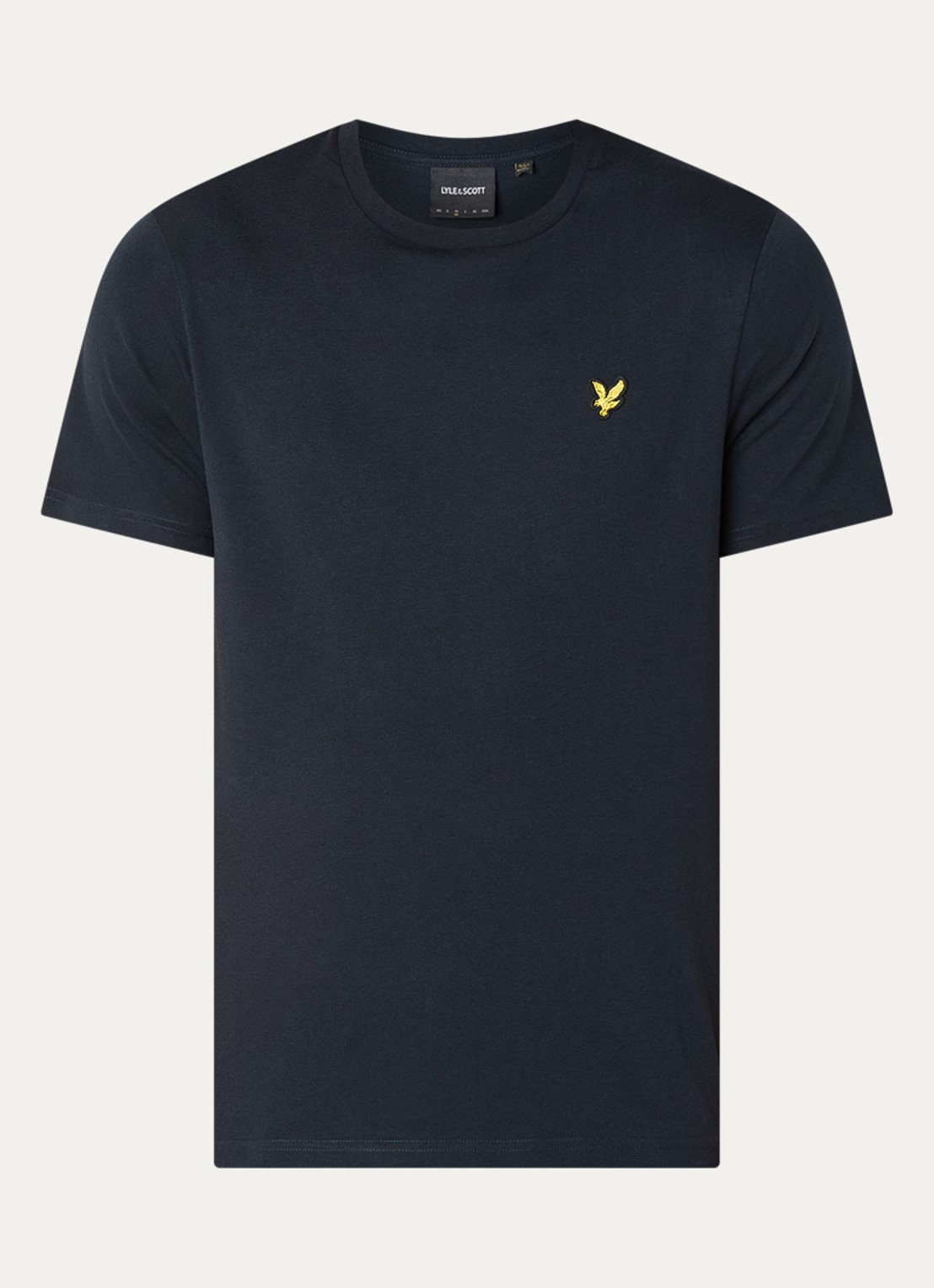 Lyle & Scott T-shirt met logo - voorkant 3 donkerblauw