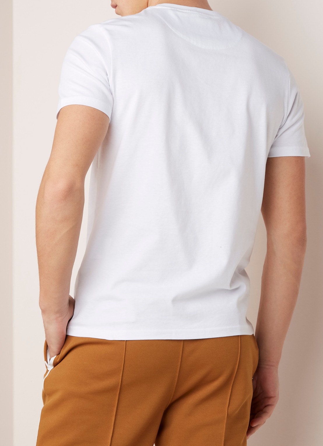 Lyle & Scott T-shirt met logo - achterkant wit