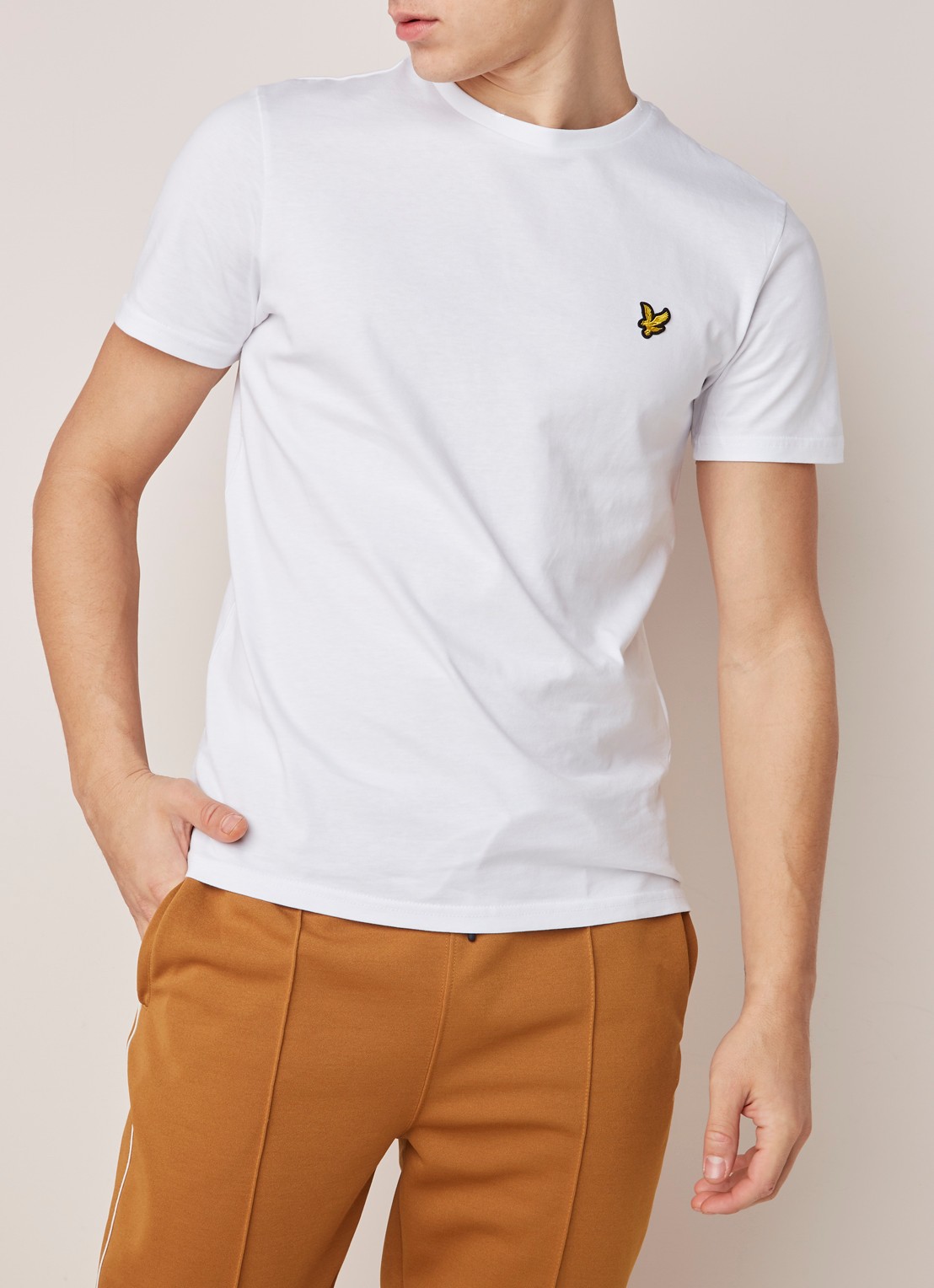 Lyle & Scott T-shirt met logo - detail 4 wit