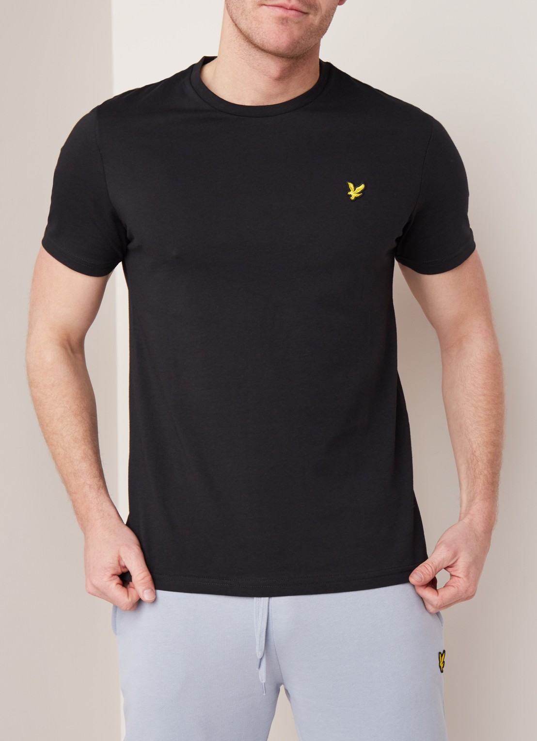 Lyle & Scott T-shirt met logo - detail 2 zwart