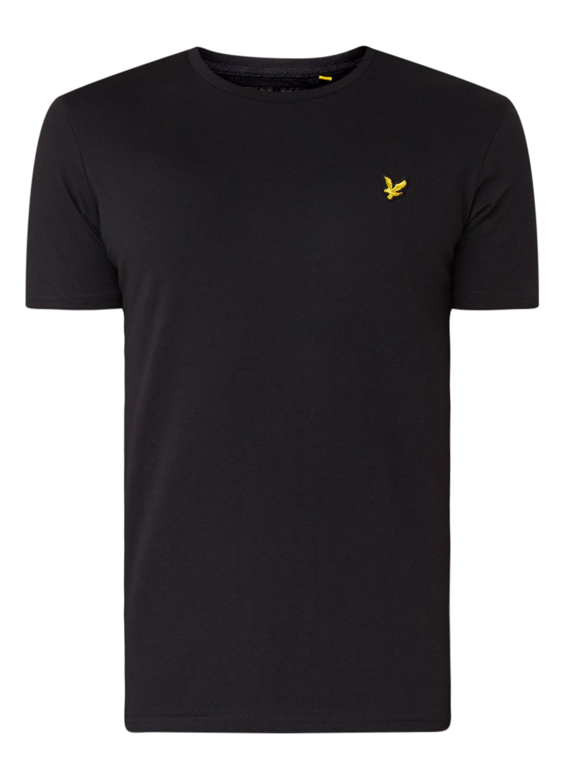 Lyle & Scott T-shirt met logo - voorkant 3 zwart