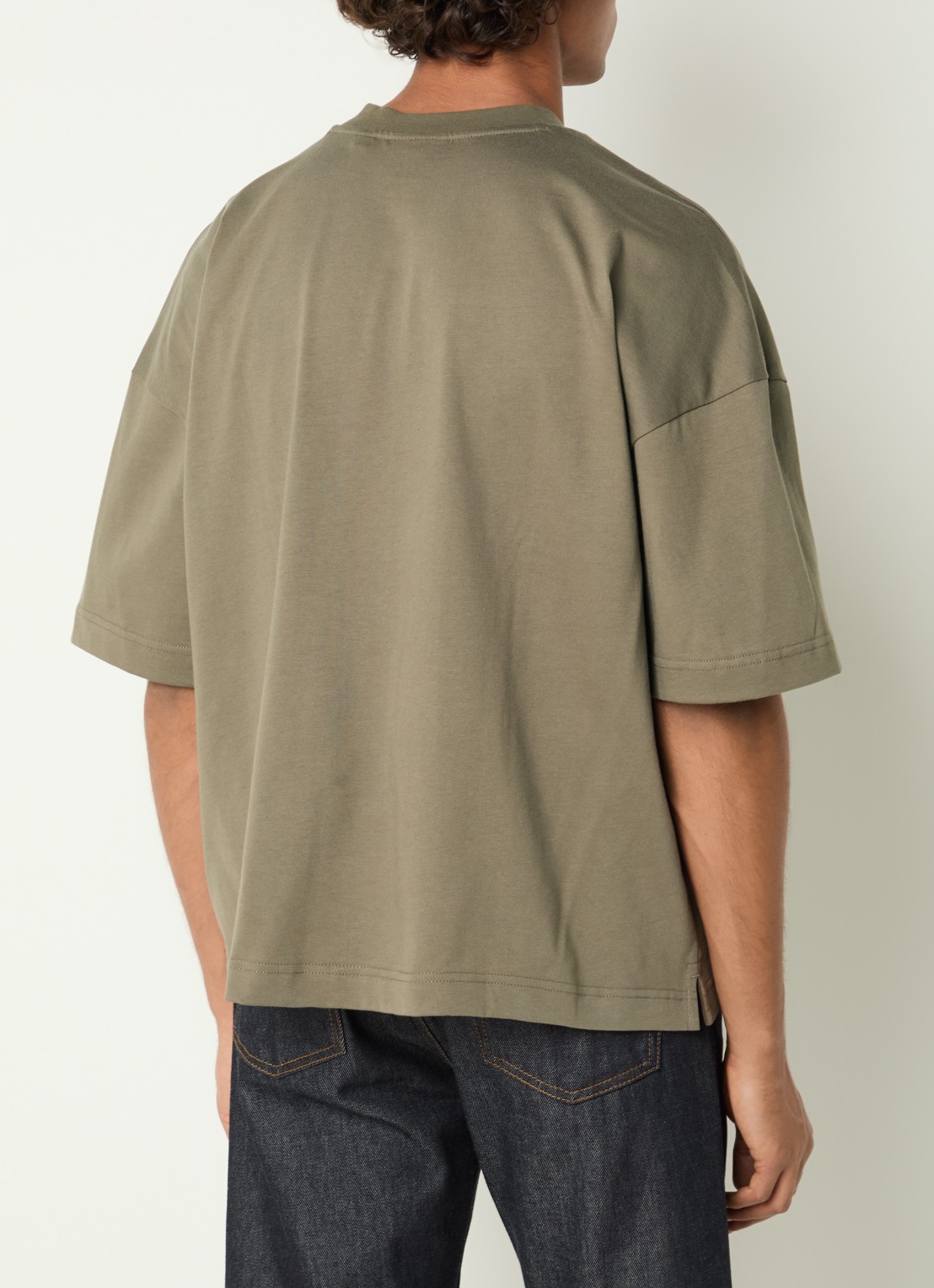 Lyle & Scott T-shirt met logoborduring - achterkant 3 khaki