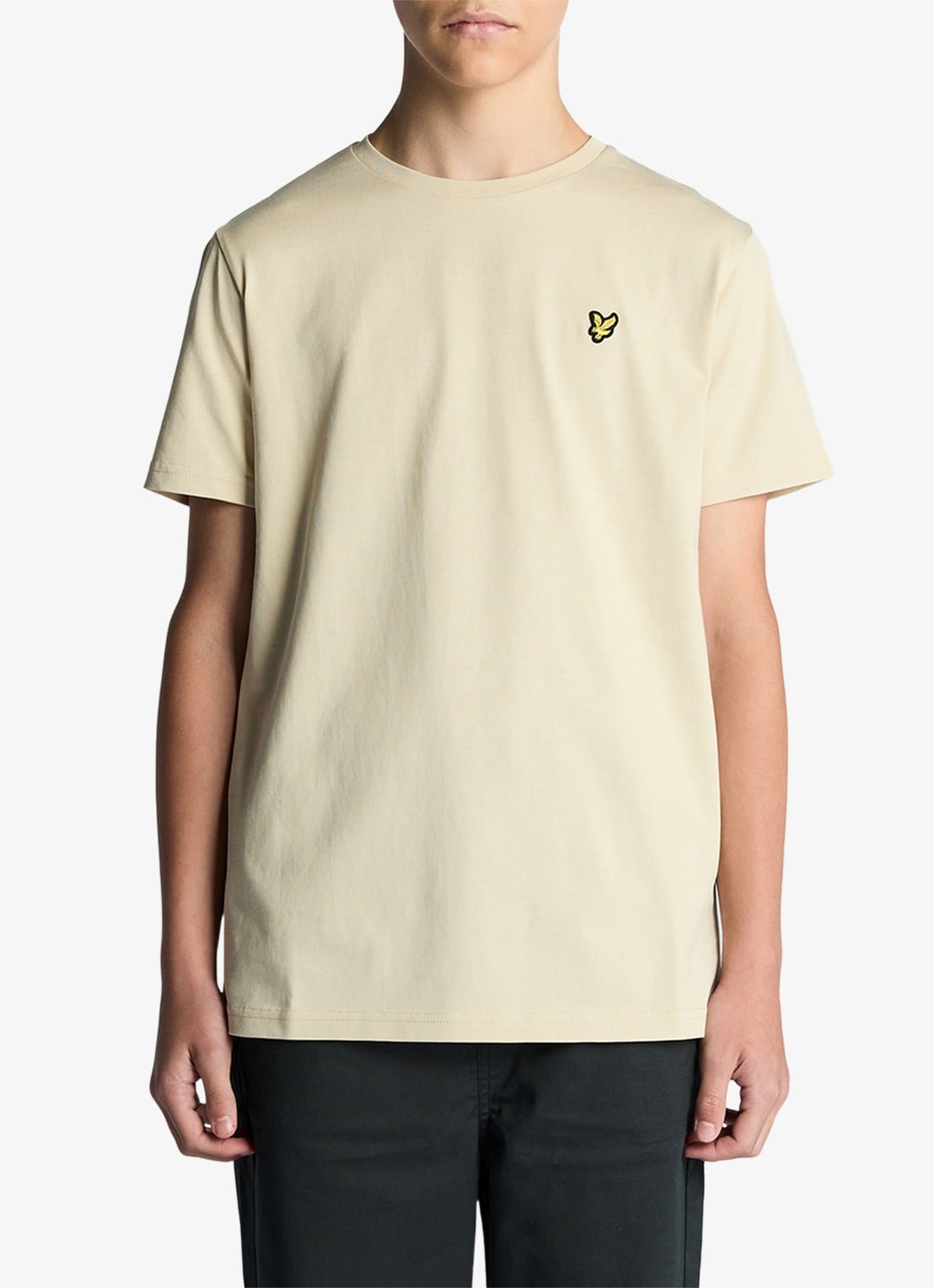 Lyle & Scott T-shirt met logoborduring - voorkant 5 beige