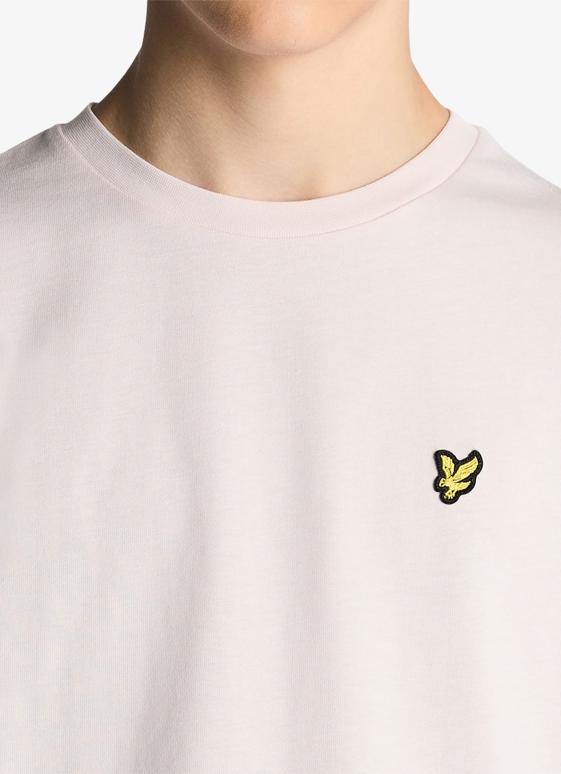 Lyle & Scott T-shirt met logoborduring - detail 5 lichtroze