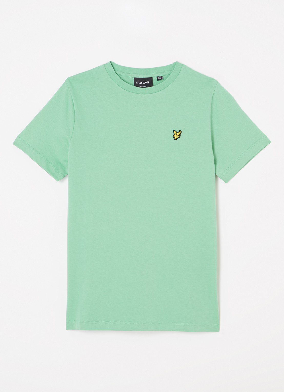 Lyle & Scott T-shirt met logoborduring - voorkant groen