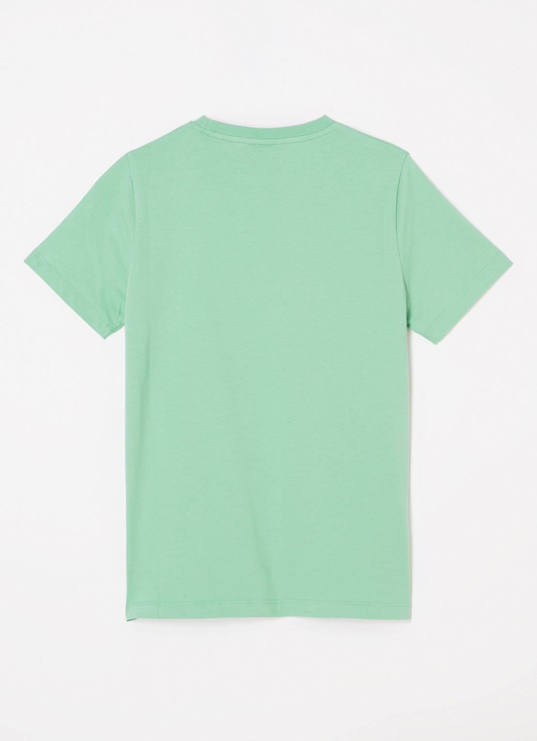 Lyle & Scott T-shirt met logoborduring - voorkant 2 groen