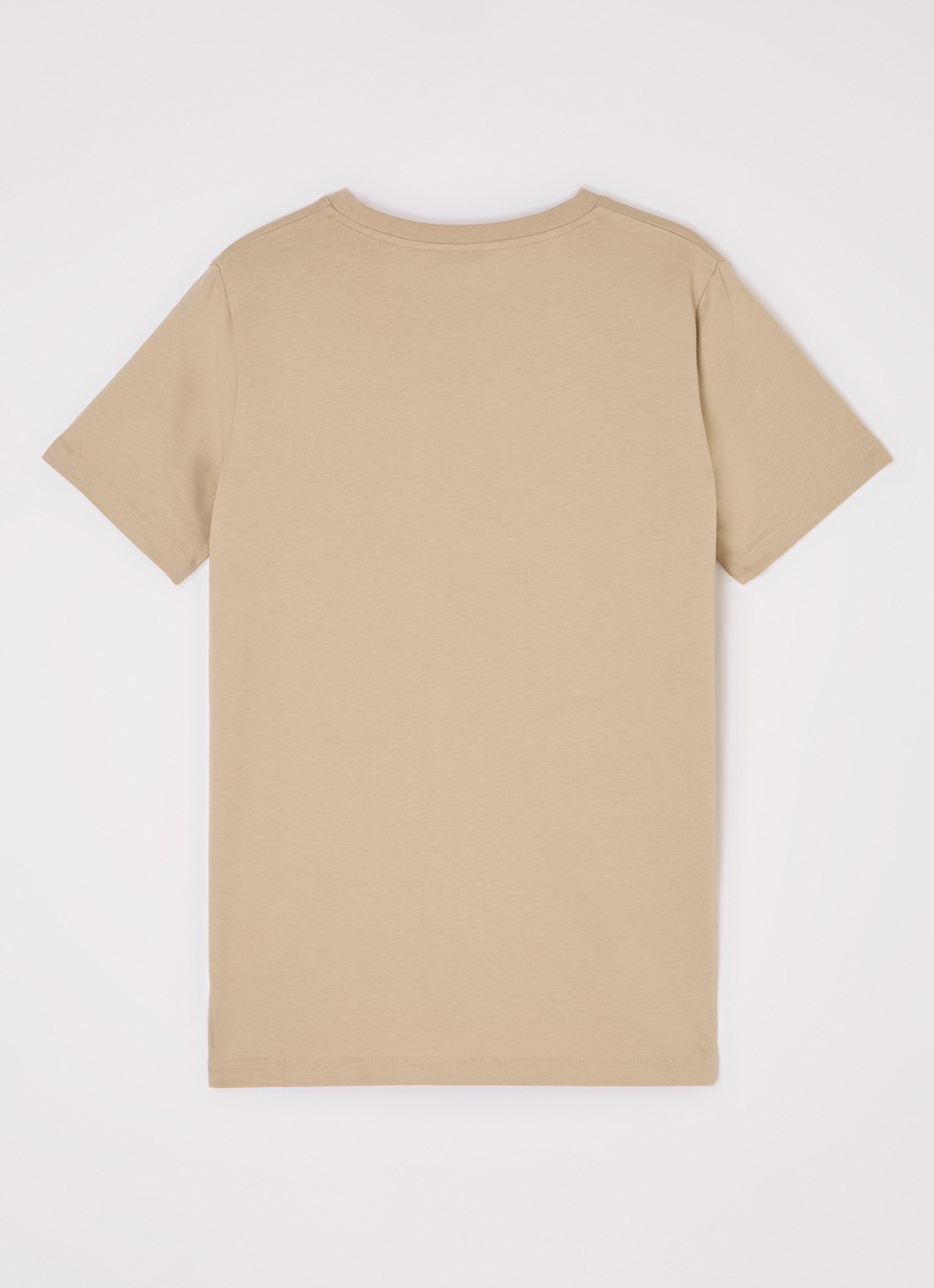 Lyle & Scott T-shirt met logoborduring - voorkant 2 beige