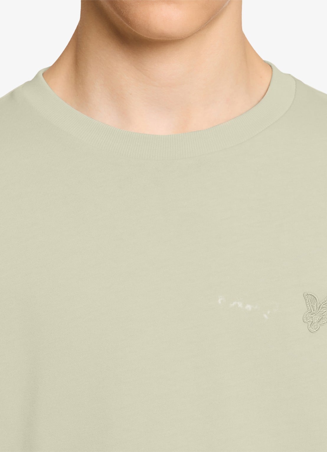 Lyle & Scott T-shirt met logoborduring - detail 5 beige