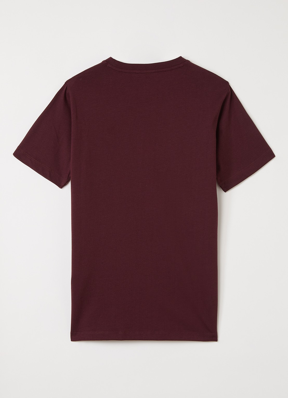 Lyle & Scott T-shirt met logoborduring - voorkant 2 bordeauxrood