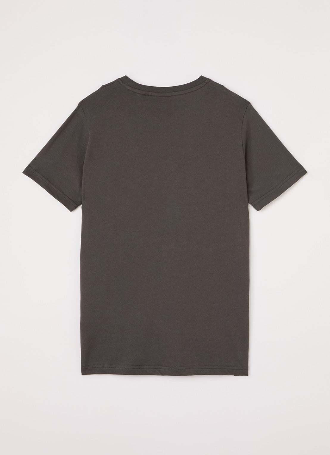 Lyle & Scott T-shirt met logoborduring - voorkant 2 antraciet