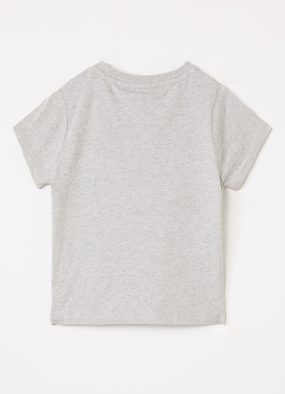 Lyle & Scott T-shirt met logoborduring - voorkant 2 lichtgrijs
