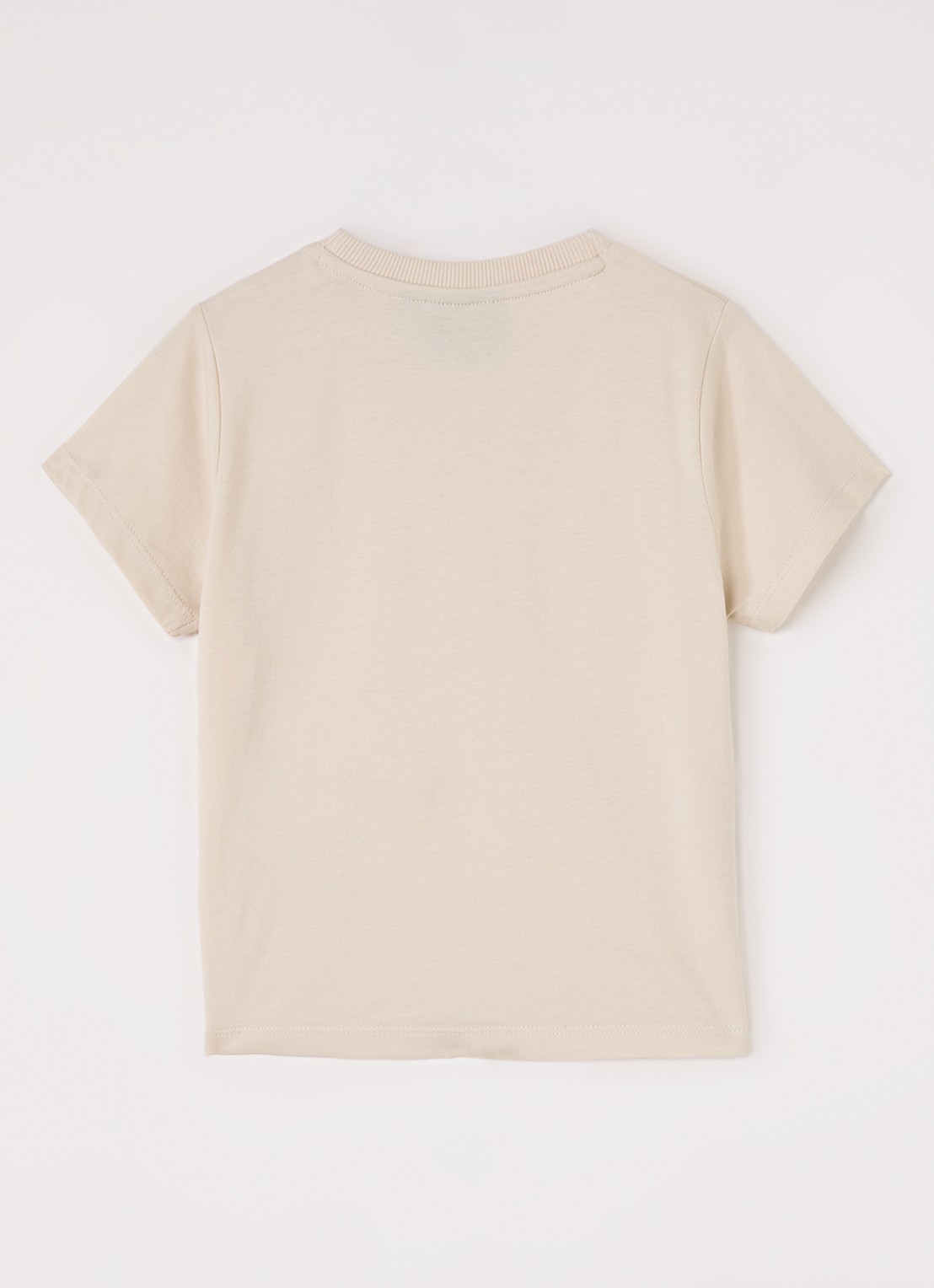 Lyle & Scott T-shirt met logoborduring - voorkant 2 beige