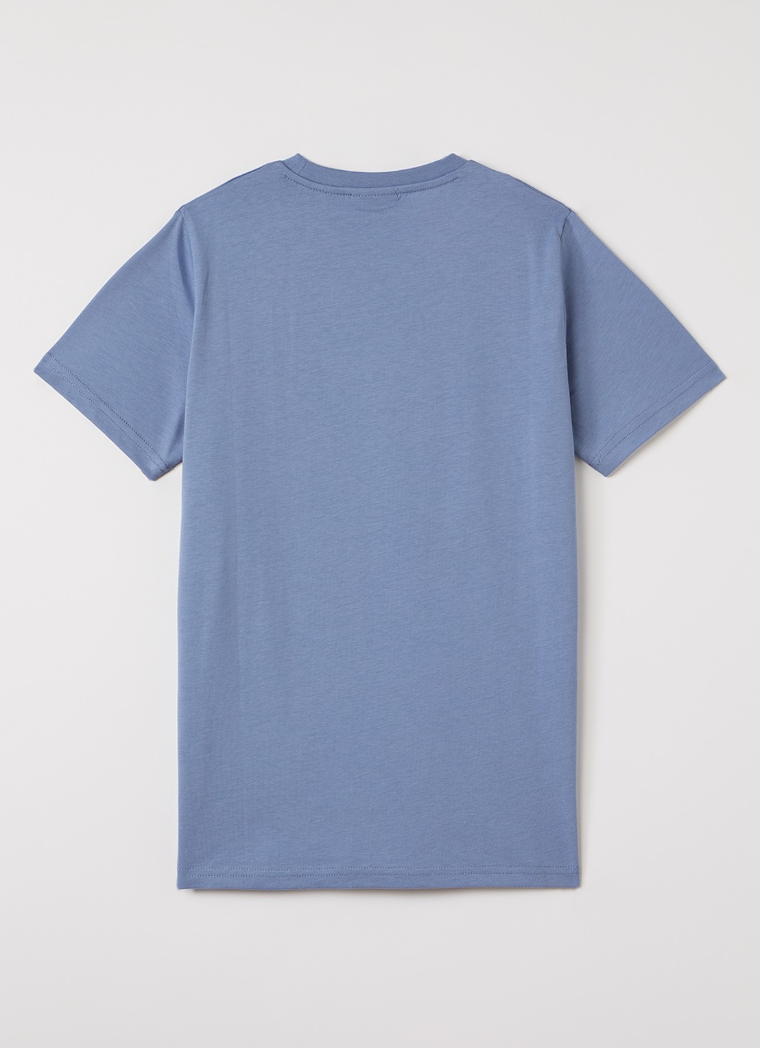 Lyle & Scott T-shirt met logoprint - voorkant 2 staalblauw