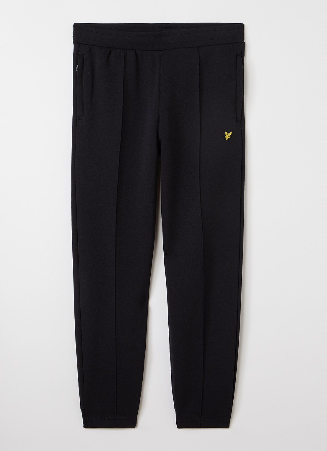 Lyle & Scott Tapered fit joggingbroek met logo - voorkant zwart