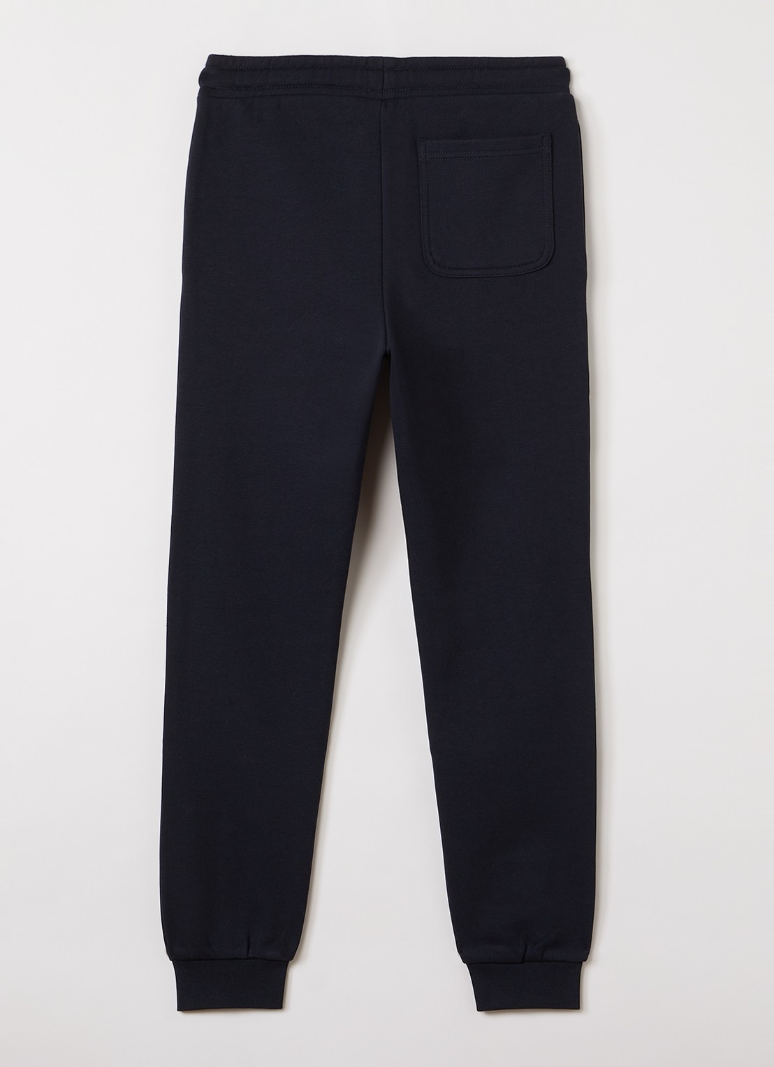 Lyle & Scott Tapered fit joggingbroek met logoborduring - voorkant 2 donkerblauw