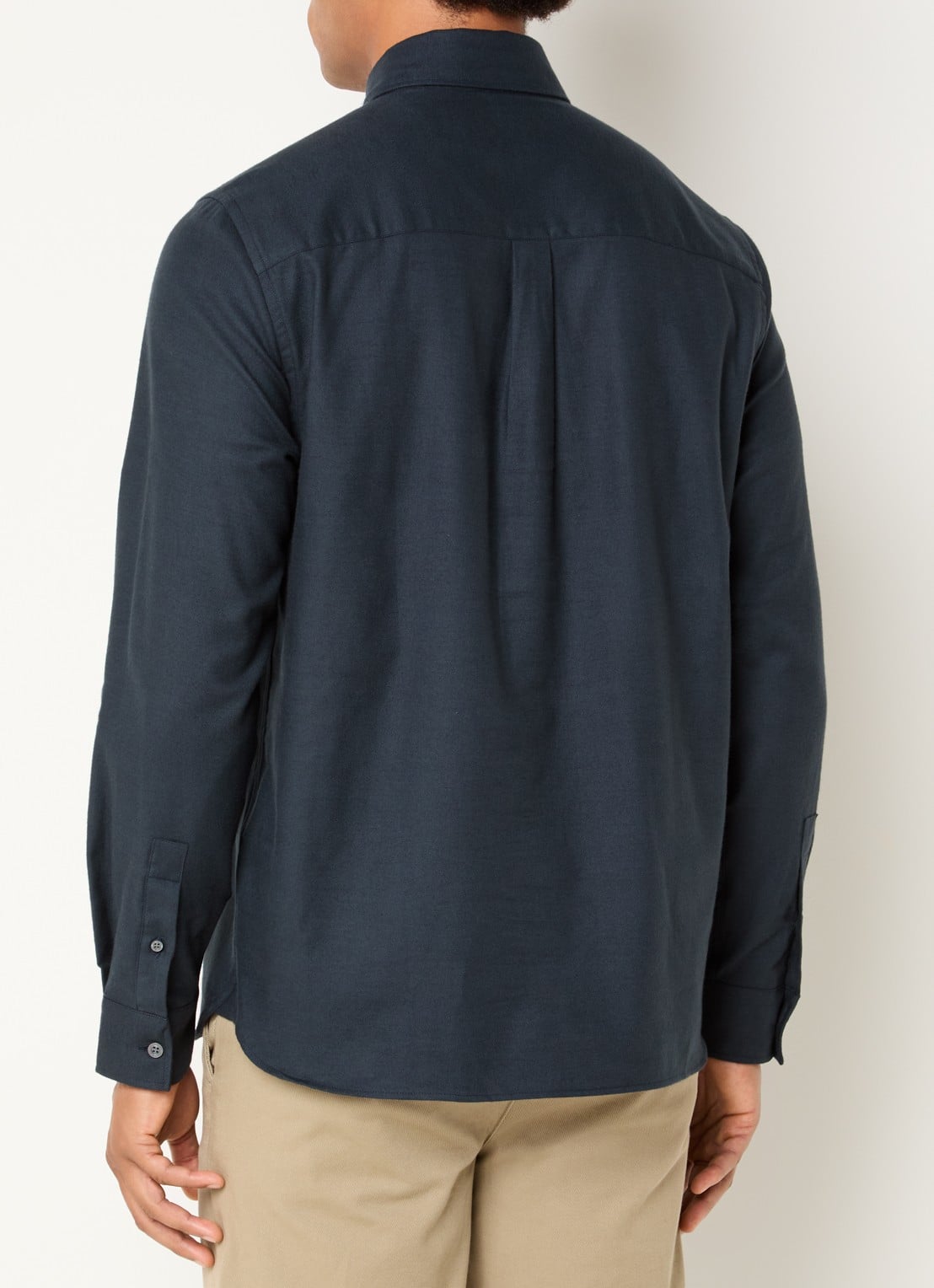 Lyle & Scott Tonal Plain overhemd met logo - achterkant 2 donkerblauw